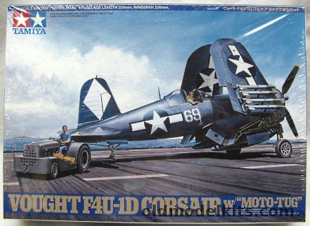 Tamiya 1/48 F4U-1D Corsair  With Moto-Tug - VBF-86 USS Wasp Feb. 1945 or VBF-6 Hancock Mar. 1945 - (F4U1D), 61085 plastic model kit